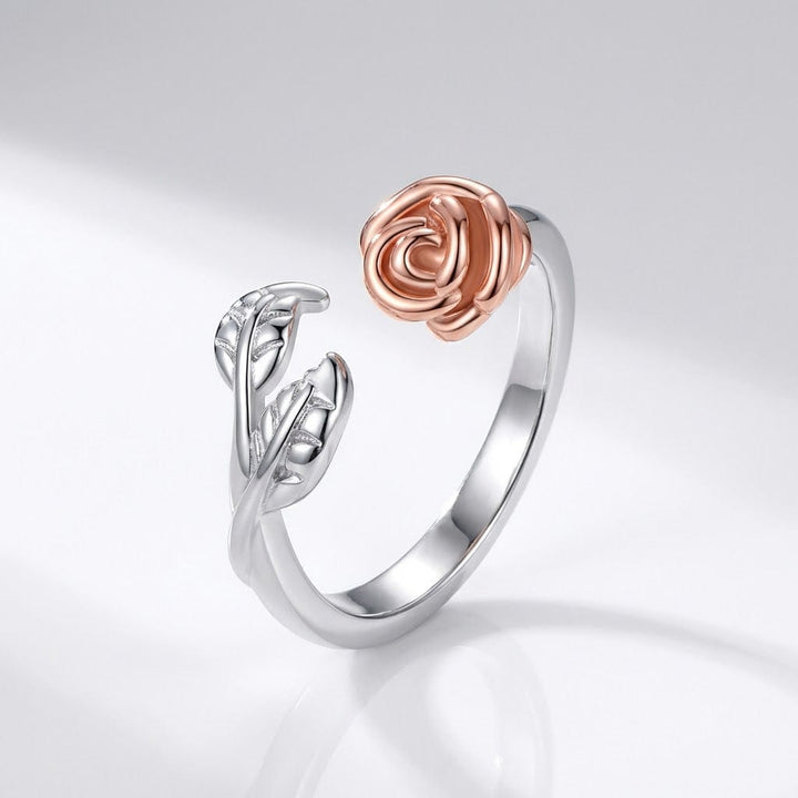 Pierścionek ze srebra próby 925 Rose & Thorn – regulowany rozmiar