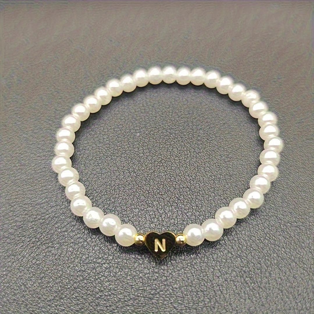 Bransoletka z perełkami A-Z