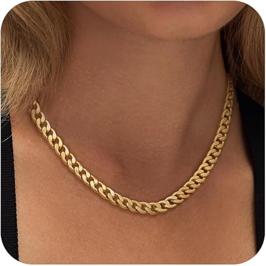 Masywny naszyjnik kubański z ogniwami | Złoto