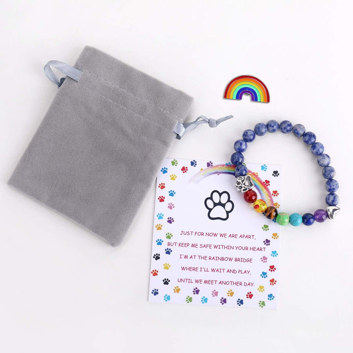 Pamiątkowa bransoletka Rainbow Bridge z koralikami czakr