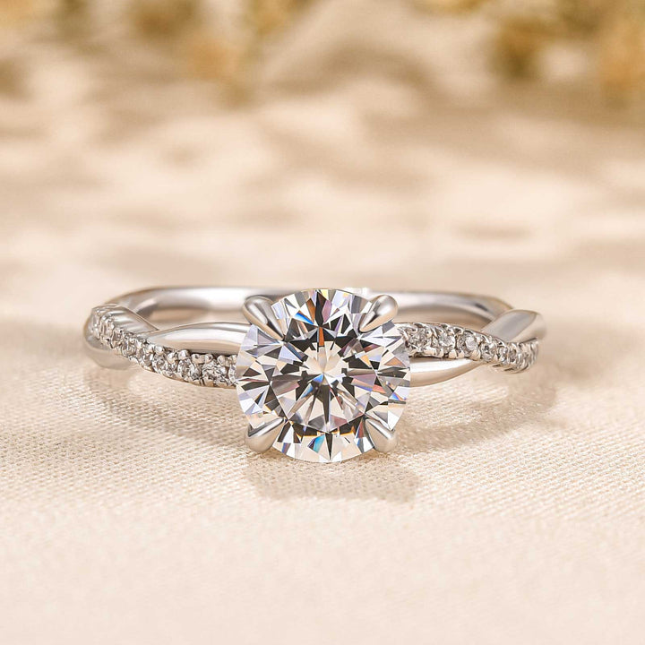 Pia | Pierścionek | Białe złoto