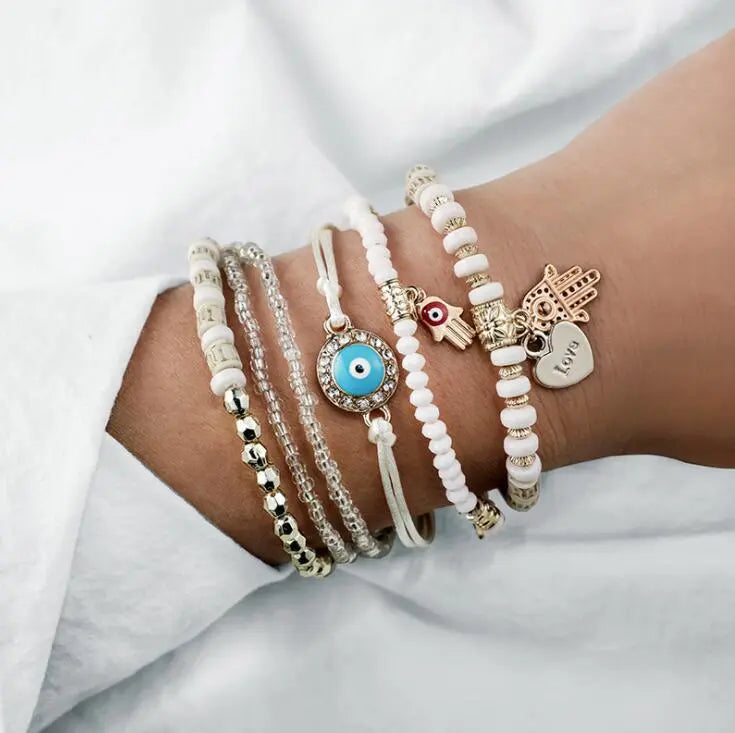 Komplet bransoletek Hamsa