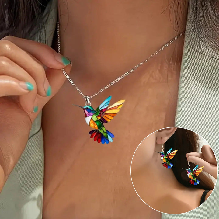 Piękny naszyjnik z koliberem i kolczyki w prezencie – oferta ograniczona czasowo