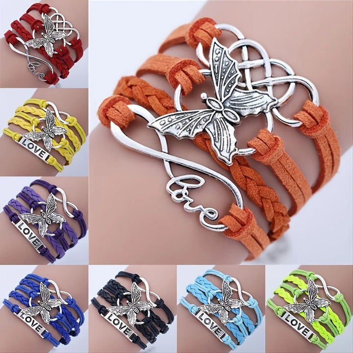 Bransoletka vintage Love z motylem