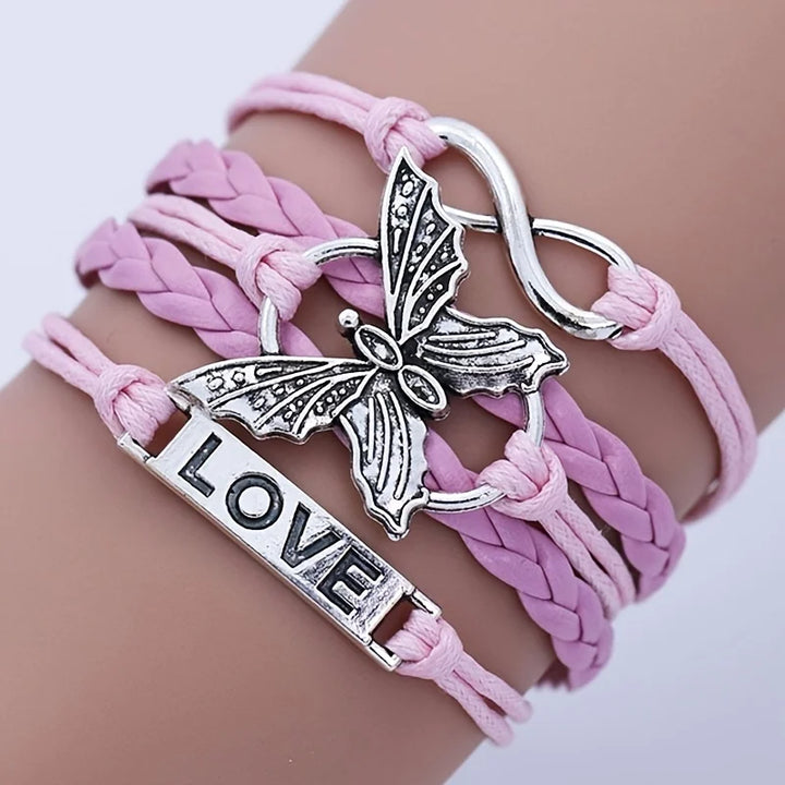 Bransoletka vintage Love z motylem