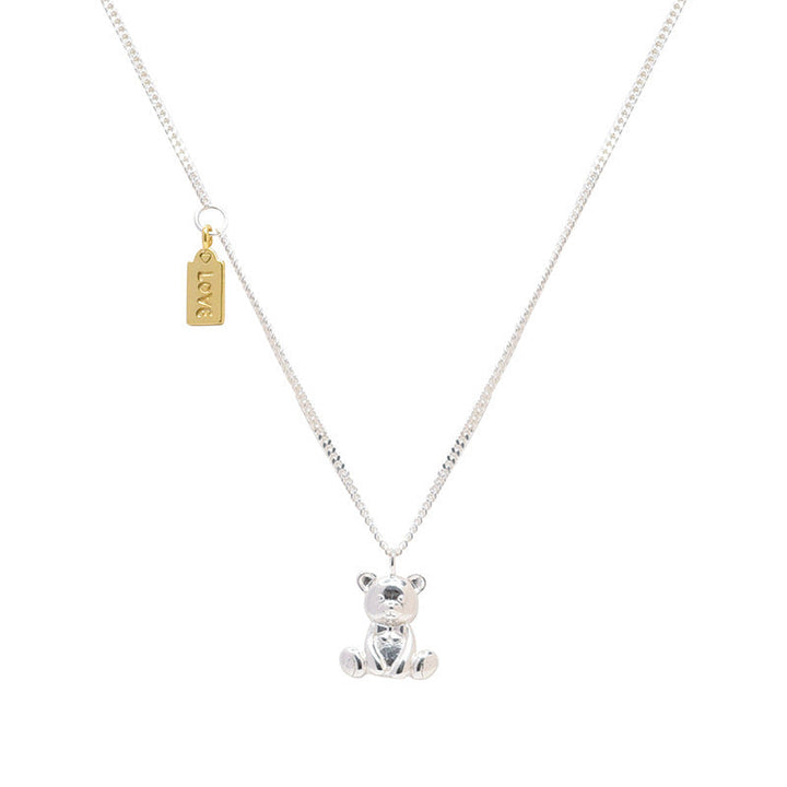 Bria srebrny naszyjnik z wisiorkiem w kształcie misia