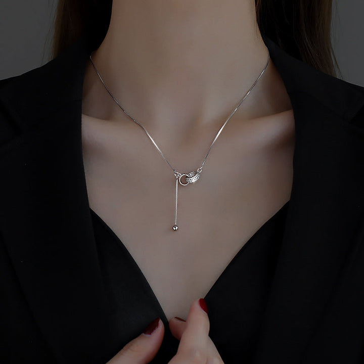 Janna Złoty naszyjnik z elegancką frędzlą
