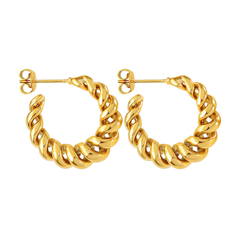 Kolczyki złote Aurum Gold o skręcanym wzorze – eleganckie i ponadczasowe