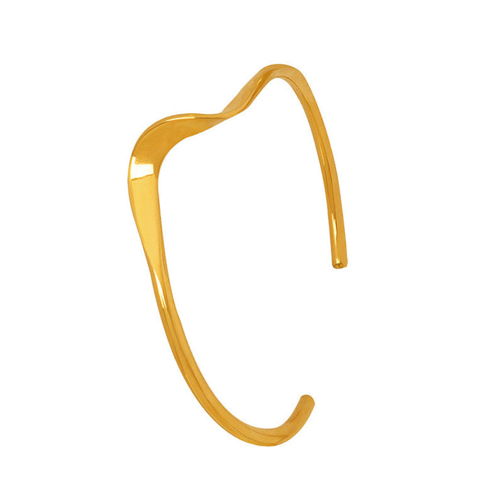 Iris Złota Bransoletka Bangle - Ponadczasowa Elegancja w Złotym Odcieniu