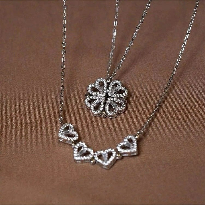 Naszyjnik Love & Luck z czterolistną koniczyną