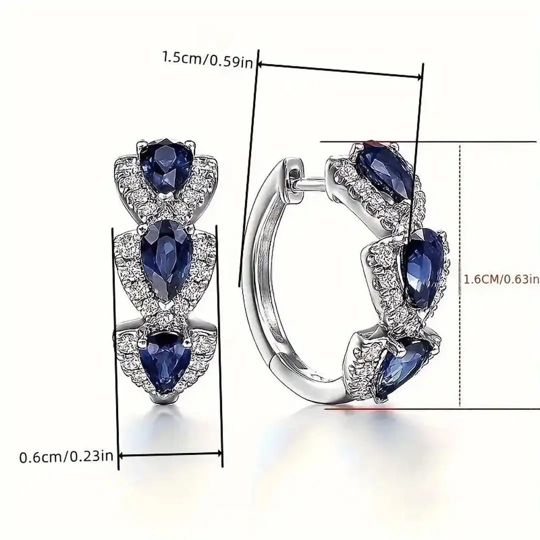 Kolczyki Royal Sapphire Crest