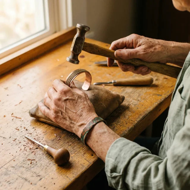Bransoleta miedziana Patricia's Forge — ręcznie wykonana biżuteria z miedzi