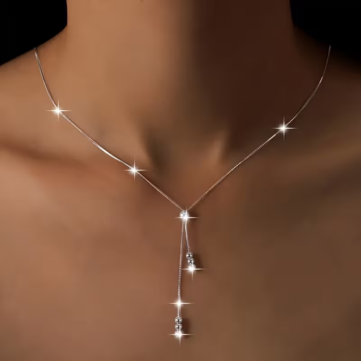 Elegancki naszyjnik wiszący z srebra próby 925