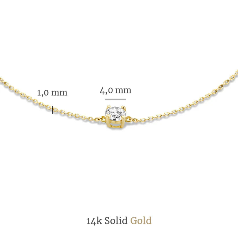 Zestaw Cléa z kamieniem moissanite | Złoto