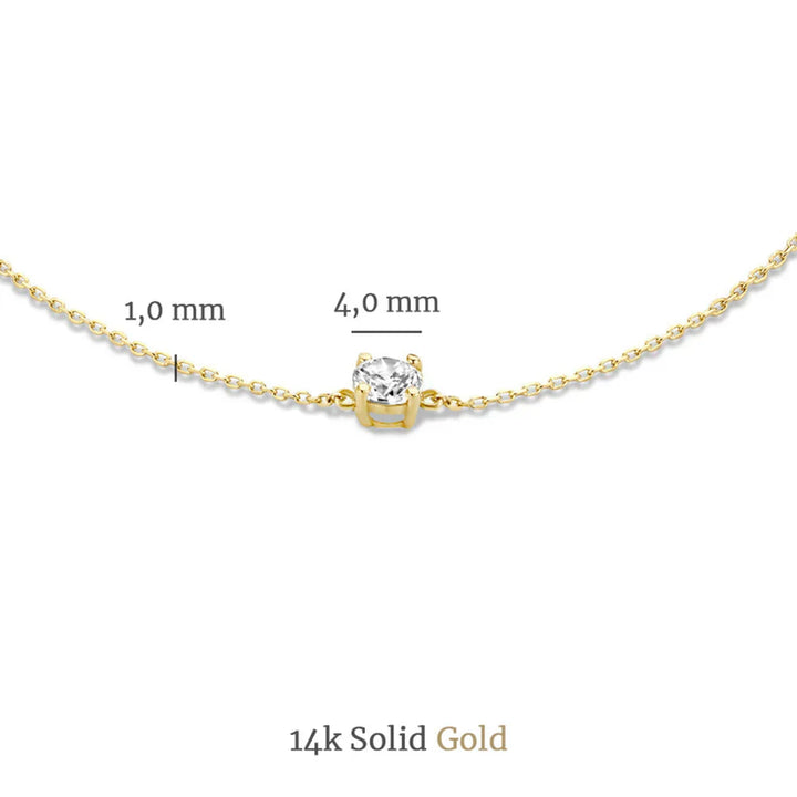 Zestaw Cléa z kamieniem moissanite | Złoto